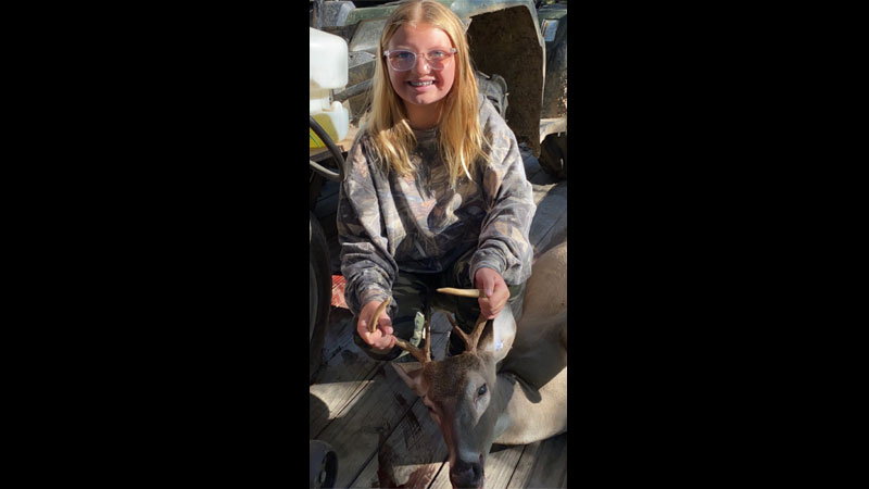 Rylee LeBleu, 11, did not get to spend any time in the woods last season due to her mother being on chemo for breast cancer.