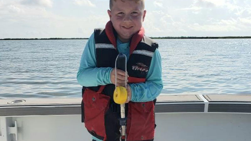 Garrett Bull, his dad, Chris, and their friends had a great day out of Cocodrie. Garrett hooked first bull red on light tackle. It took a while, but he said, 