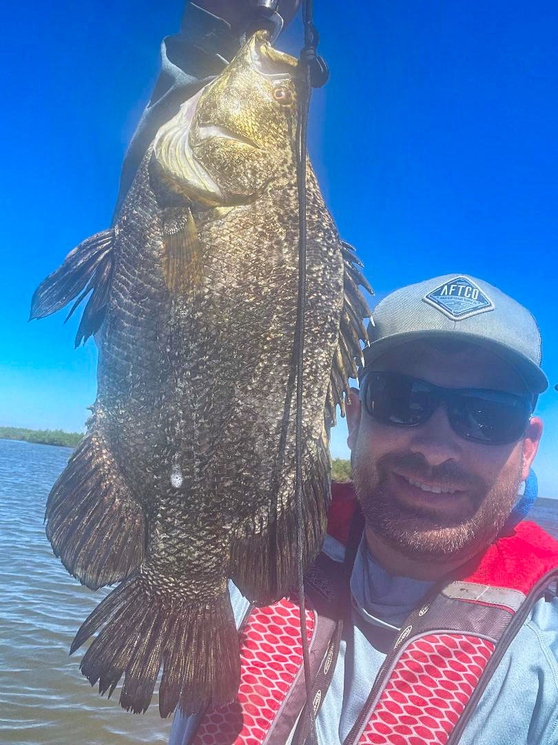 On Oct. 1, Brendan Bayard was fishing in the Bayou Coast Kayak Fishing Club’s Fall N Tide tournament in Grand Isle when he caught this 19-inch tripletail.