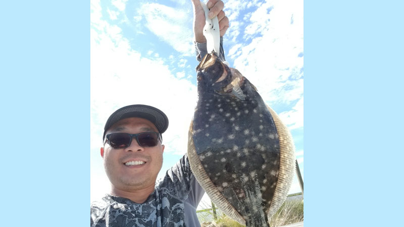 On Oct. 9, 2022, Khanh KB Huynh was fishing out of Myrtle Grove on a windy day when he landed some beautiful flounder on his solo trip.