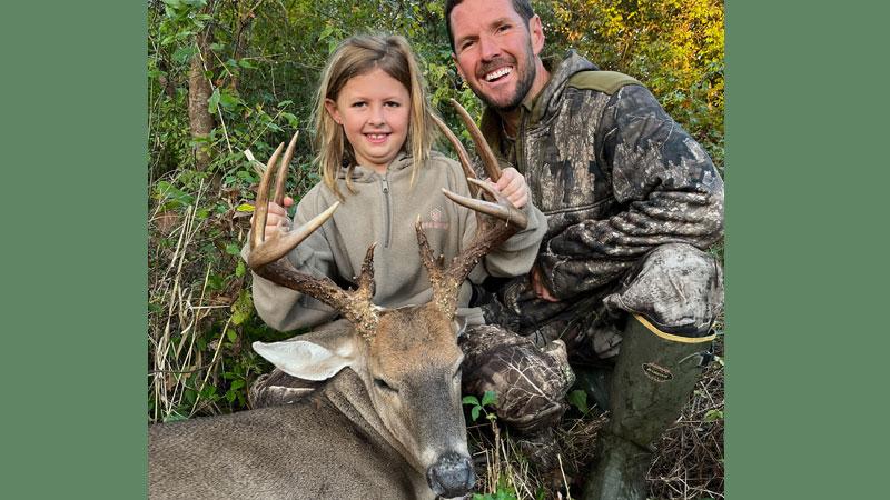 Addie is 8 years old from Plaucheville Louisiana. Her and her dad Dustin have been after this buck for a few weeks.