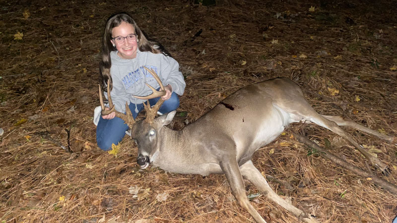 We’ve been after this buck for two seasons now. I’ve been wanting him all season, but I promised my daughter, Abigail Rae Parish, 12, she would get to shoot him when he came out.