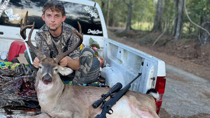 Isaiah Burge of Singer harvested this big 12-point buck out of Area 8 in Beauregard Parish on Nov. 6, 2022.