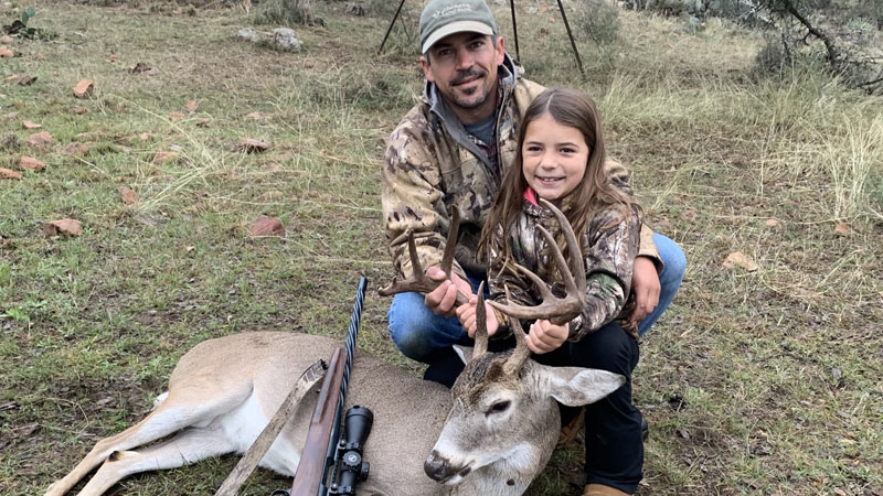 Lorelie Langley and dad, Jacob, hunted this 11-point in Llano, Texas, on her great grandfather’s ranch.