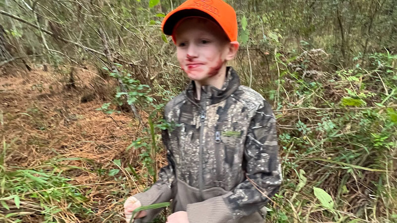 Noah Malley, 7, nabbed his first deer during a youth hunt on private land in Clinton, La.