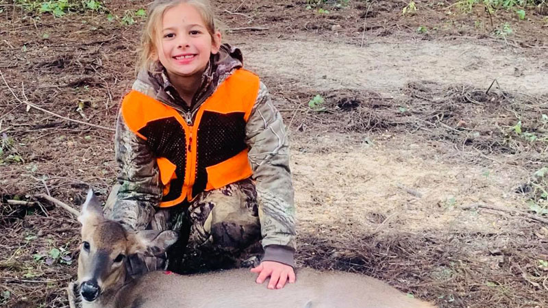 Mallory Belaire, 7, the daughter of Max and Kelli Belaire, took her first deer! She hit this deer the weekend before (grazed neck) but she dropped it on Nov. 20, 2022 in the Atchafalaya Basin.