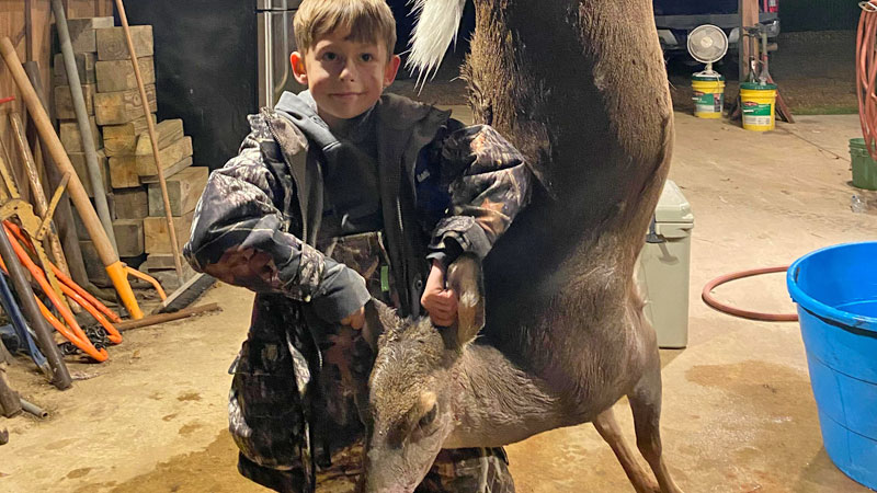 Tripp Billeaudeau was hunting in Opelousas last season when he killed his first deer.