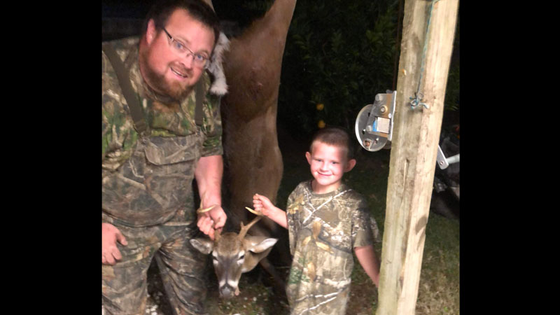Father and son West Baton Rouge Parish hunt