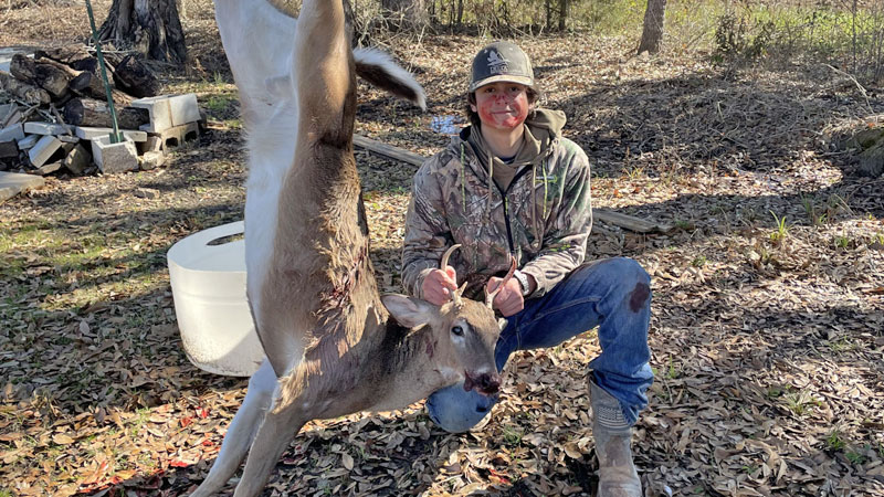 Exciting first deer for Christian