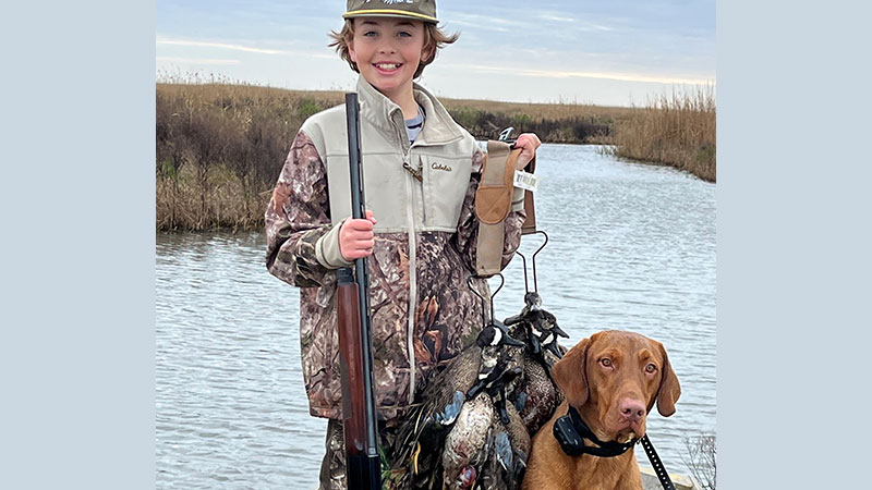 Tucker and Striker with a limit of ducks