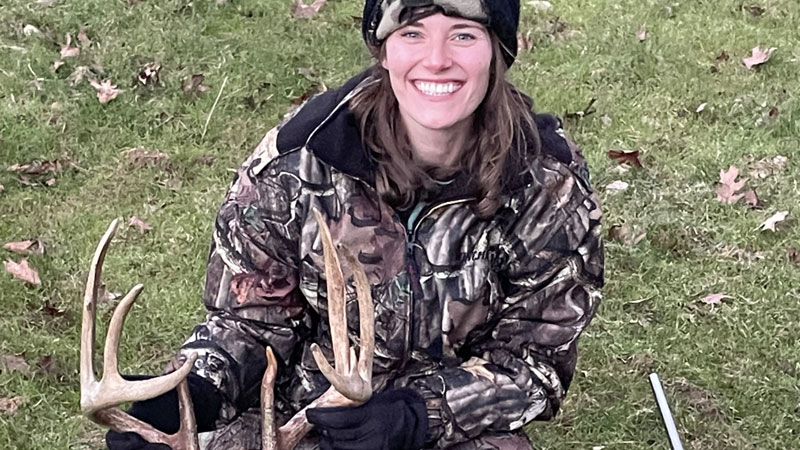Lauren Ferguson was able to bear the 17 degree temperature and the 25 mph winds to take her biggest buck yet in Chattahoochee Hills, Ga., on Dec. 23, 2022.