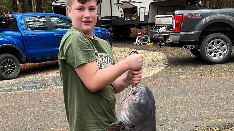 Mason Smith's 52-pound catfish