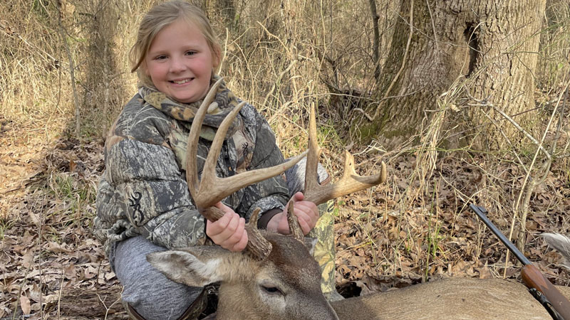 Allie Bonneval of Raceland killed her first buck in Tensas Parish while hunting with her dad on a sunny day in mid-January.