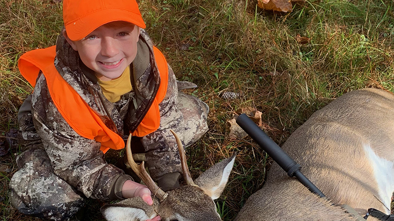Everett Bourgeois killed his first deer