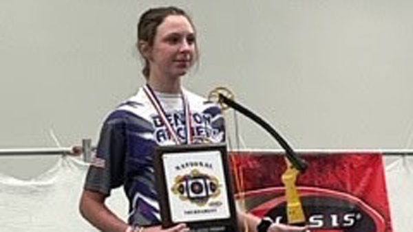 Charli Long of Benton Middle School wins NASP Eastern Nationals IBO 3D Championship