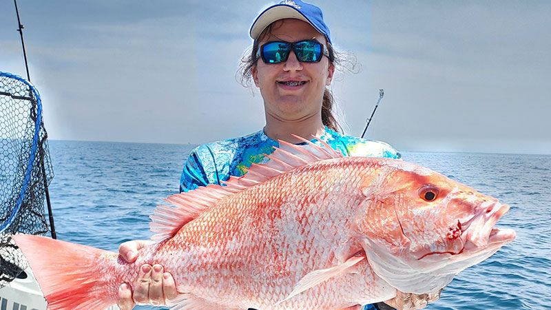 Samuel Wagoner and his red snapper