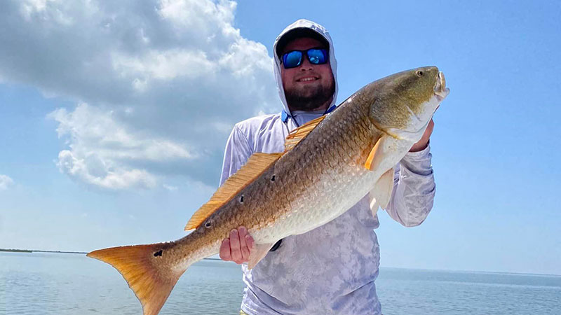 Hannah Bowman caught this 19-pound 36-inch bull red on Sept. 10, 2023 using the Matrix MEGA 