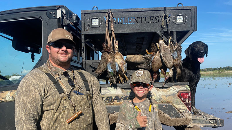 Shawn and MJ Carter with their first ducks