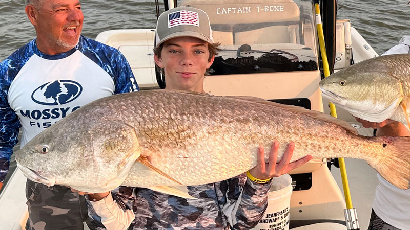 Ryder Wilkins caught this 30-pound, 42-inch bull red.