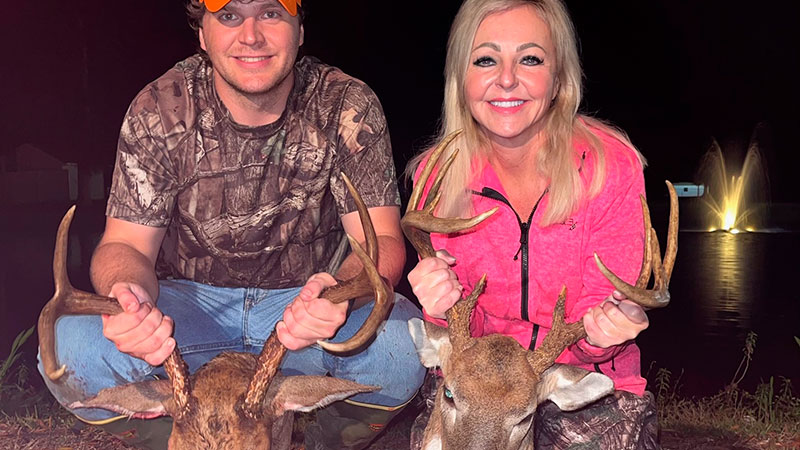 Mother and son double up on bucks