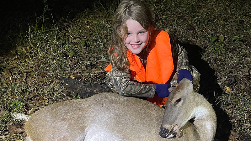 Finley Koles gets her first deer