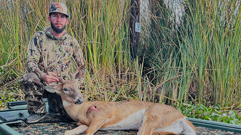 Brandon Price with an 8-point buck taken Dec. 14 on public land.