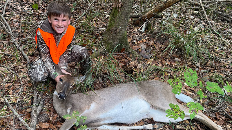 Hudson DeRouen's first deer