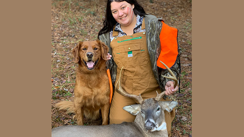 Kaylea Weaver's first deer
