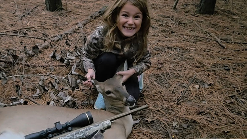Alice Rackley's first deer