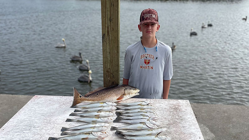 Grayson Dabadie's St. Bernard fishing trip