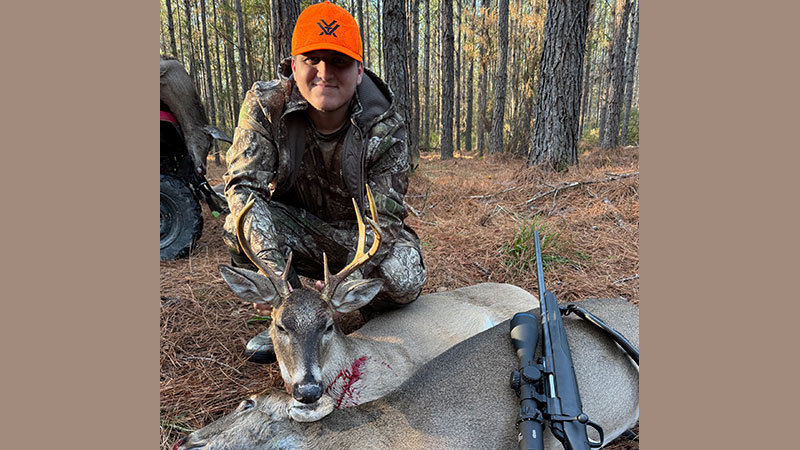 Tanner Landry, an LSU freshmen, spent most of his fall break in the deer stand.