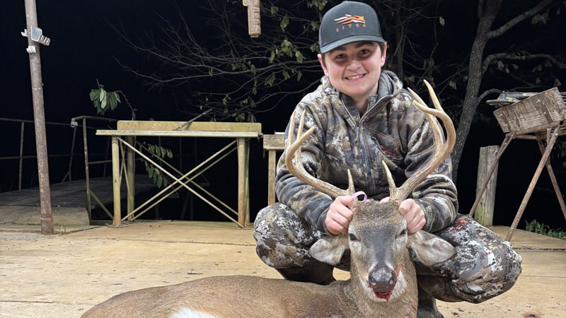 On Dec. 15, Andrew Clark, 15, of Hammond harvested this beautiful 8-point buck while hunting with his dad in Lottie, La.