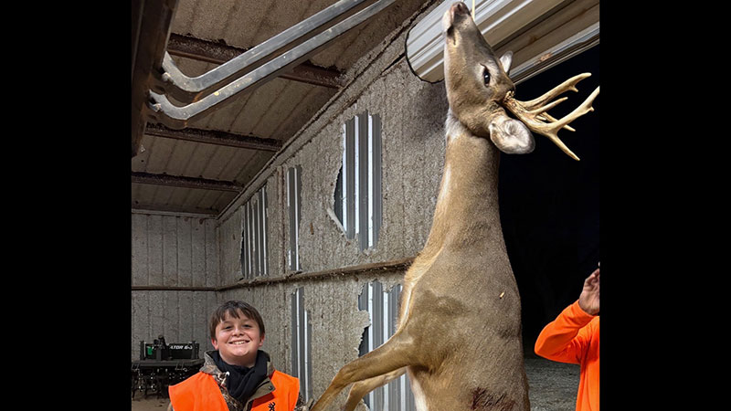 Ty Barras got his first buck