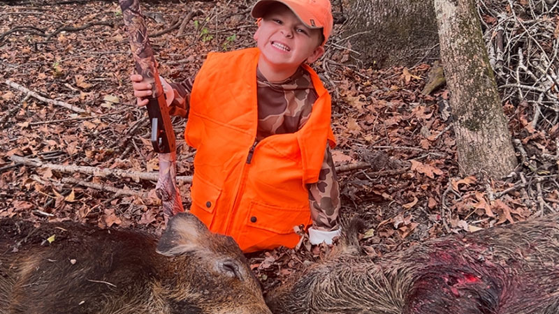 JB Dixon with some hogs