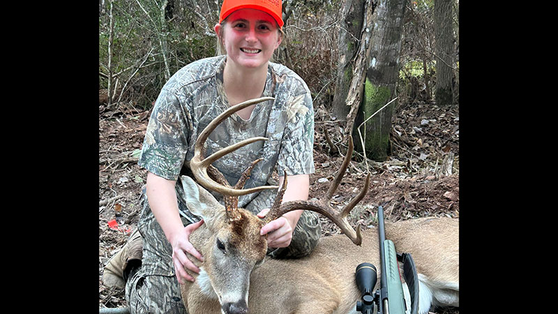 Brylee Lanier got this great buck in Merryville, La., on Nov. 14, 2025.