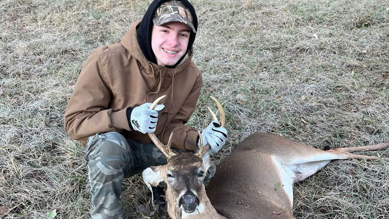Cody Walker shot his first deer the morning of Jan. 18 while hunting with his grandpa, East Feliciana Parish Chief Criminal Deputy Bill Cox.