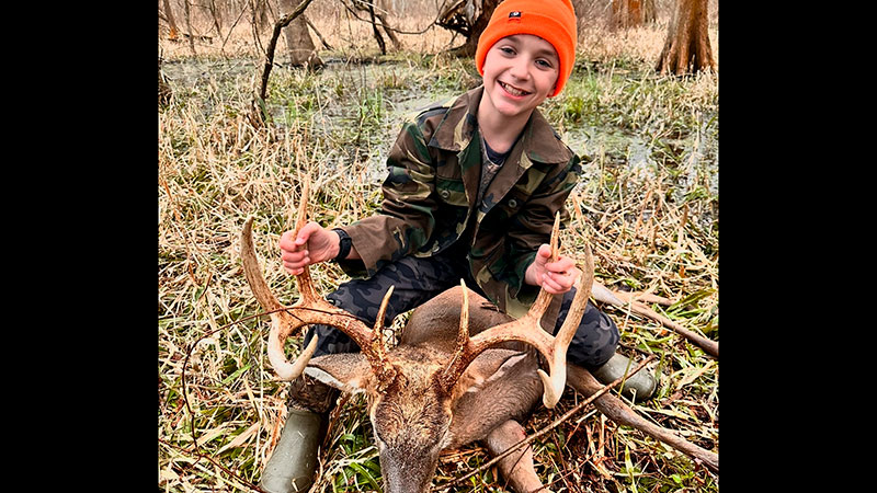 Gavin LaGrone with a 140-inch, 8-point buck taken Jan. 25 in the Atchafalaya Basin.