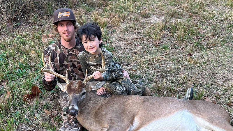 Devin Dewald was hunting with his 7-year-old son when he got this nice buck in East Baton Rouge Parish, Pride, La., on Jan. 3, 2026.