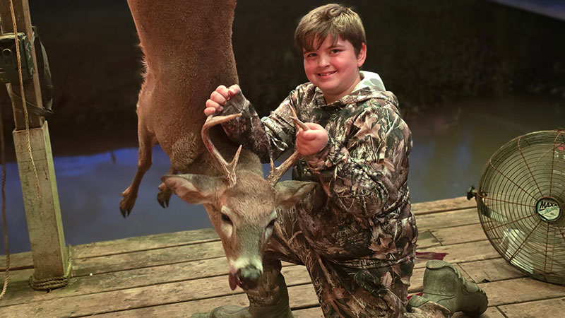 Benjamin Schaff's first deer