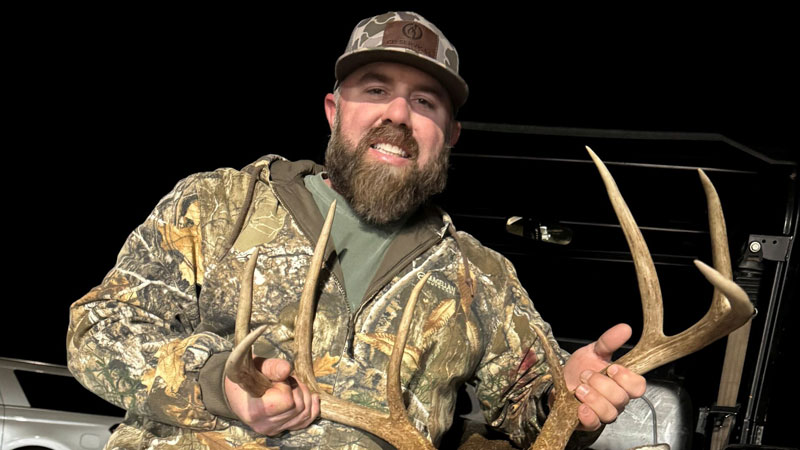 Justin White got this DeSoto Parish 8-point on Nov. 30, 2025. It rough scored 135 3/8 inches.