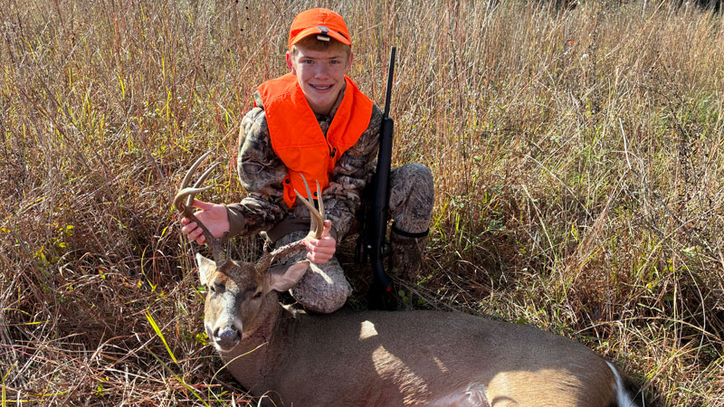 Trenton Williams, 14, killed this 8-point on Nov. 28, 2025 while hunting public land in Louisiana.