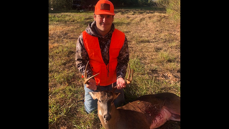 Brayden Lopez and his 8-point buck
