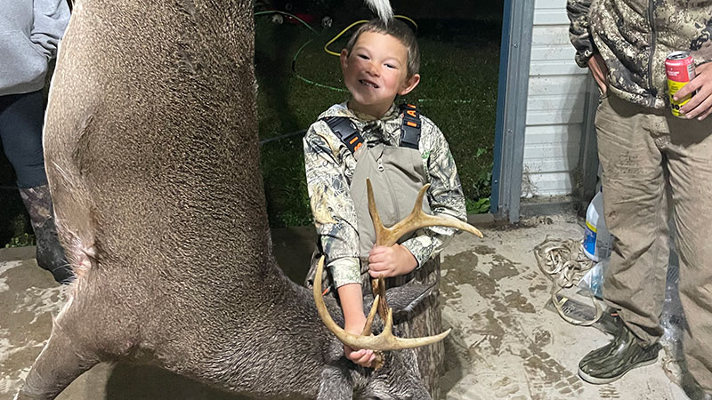 Bentley, 6, killed this 215-pound, 8-point in Washington Parish.
