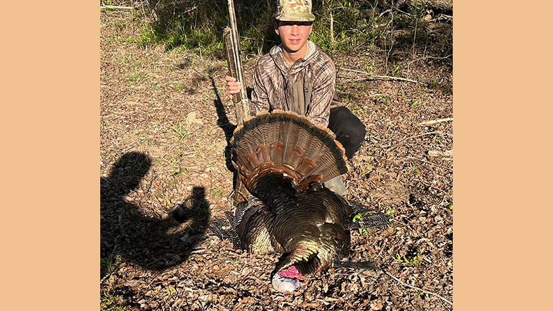 Braxton Rodrigue's first turkey