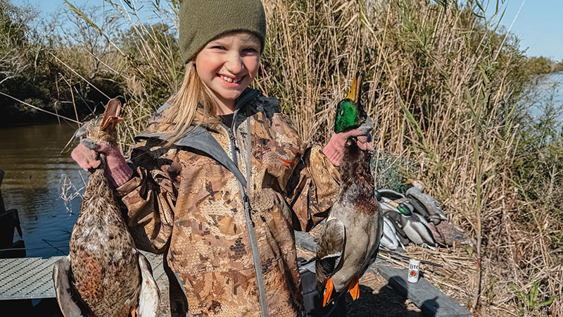 Sully Kate Comeaux's special day in the duck blind