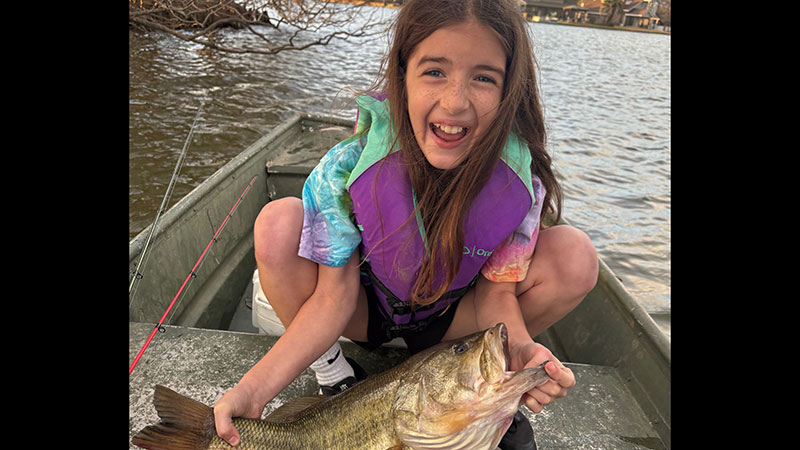 Olivia Freeling's big bass