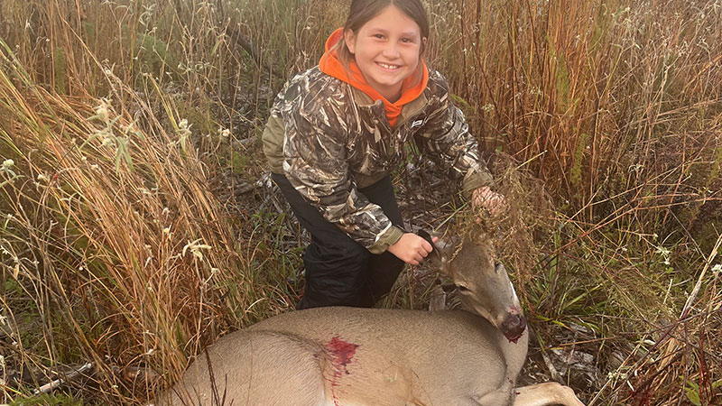 Quinn Romero got her first deer
