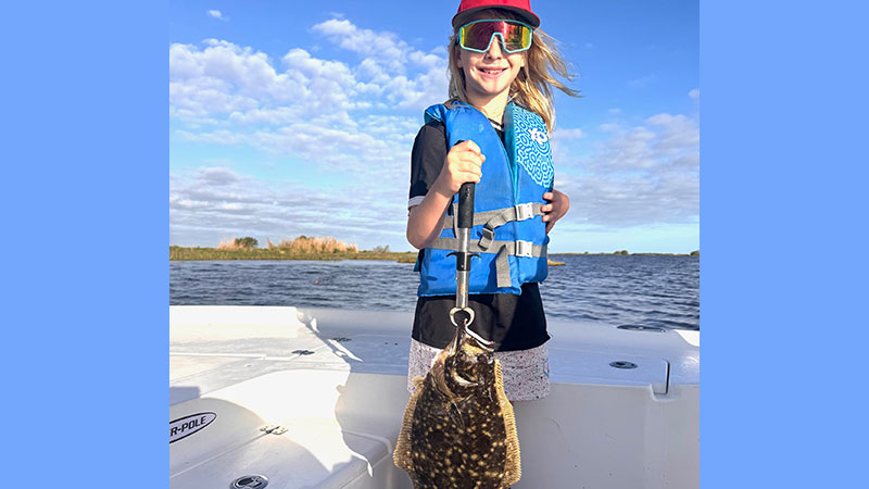 Ayden's 20-inch flounder