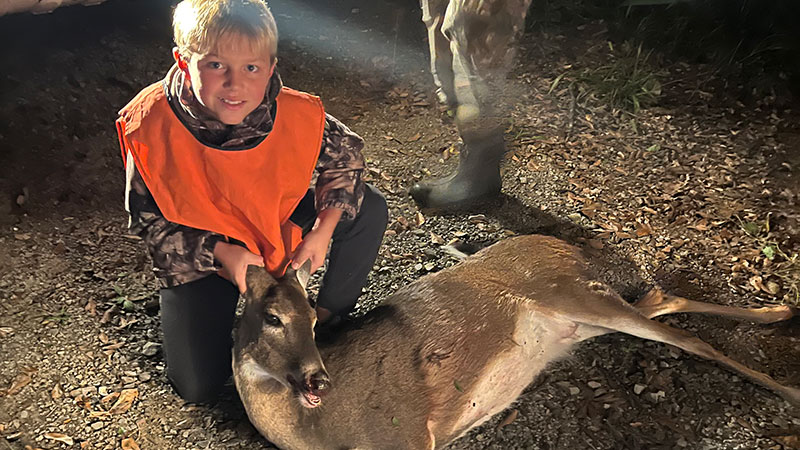 Jaxon Lejeune's first deer