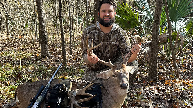 Timothy Johnson with the nice buck he downed on Dec. 20, 2025 in Tensas Parish.